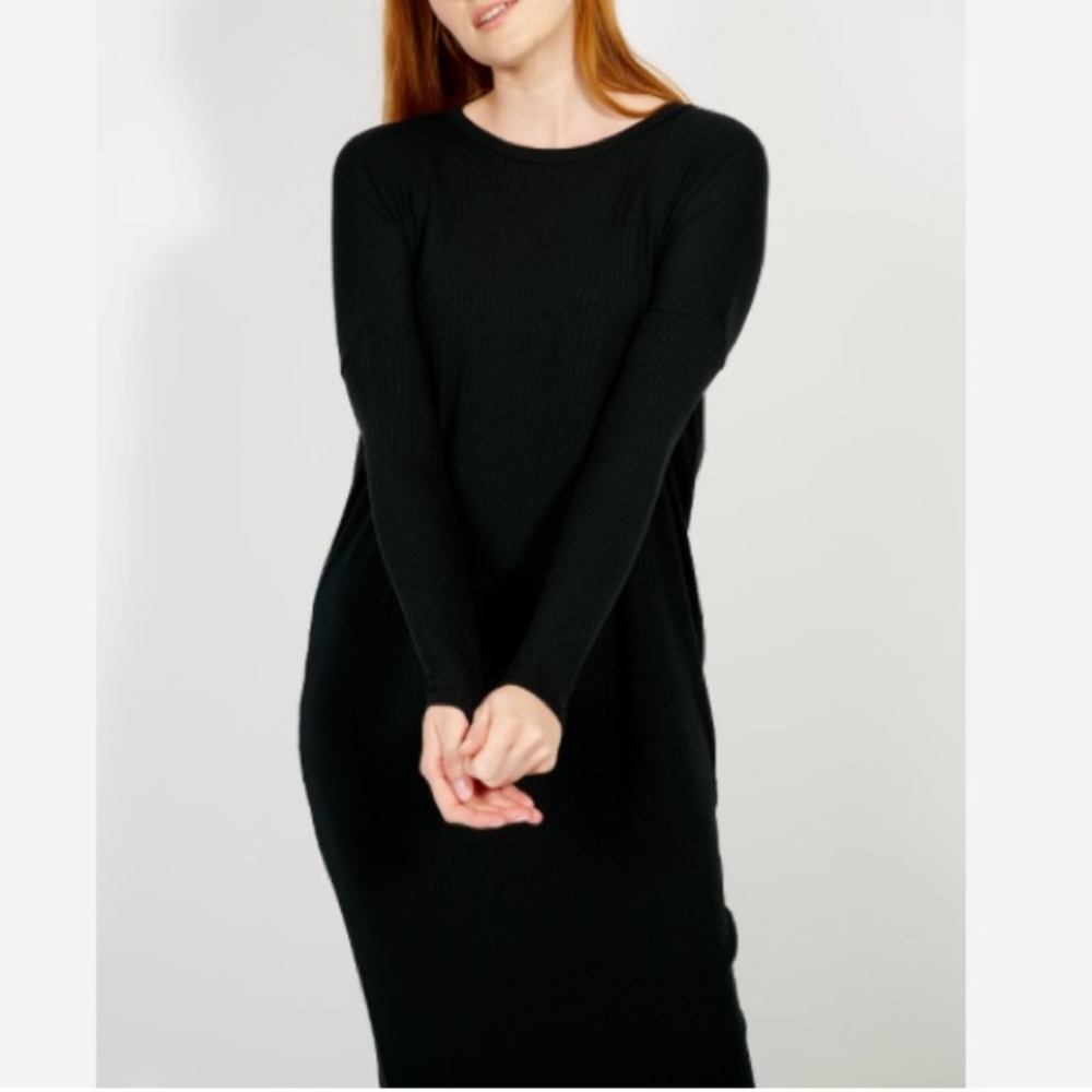 RIANI Black Long Sleeve Velvet mini bodycon dress size US 10 luxury whimsigoth